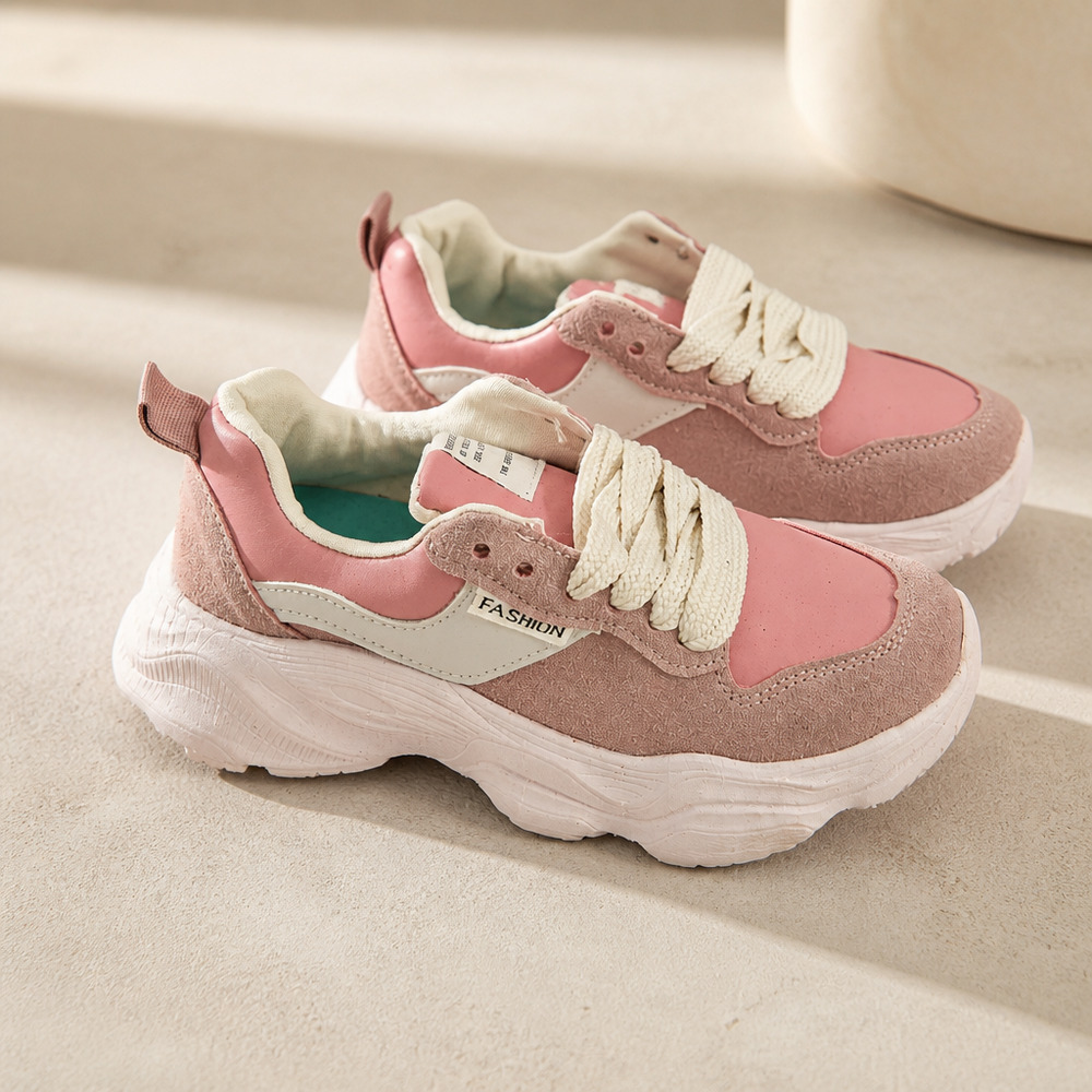 NWOB Fashion Girls Lace-up Sneakers size EU35 UK2.5 US 3.5